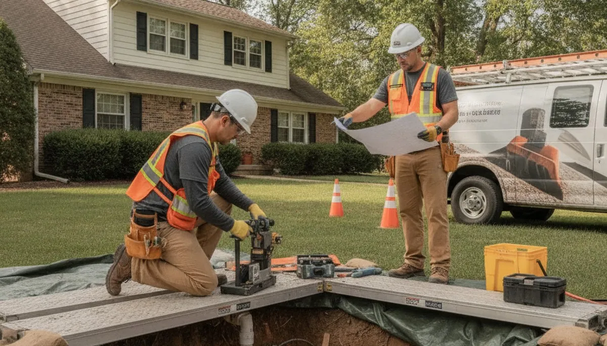 Dayton, OH plumber repairing a pipe for residential plumbing service