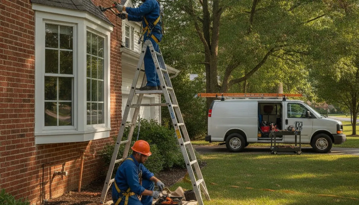 Plumber repairing pipe in Dayton, OH for reliable plumbing service