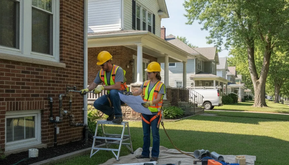 Plumber repairing a sink in Dayton, OH for plumbing repair service